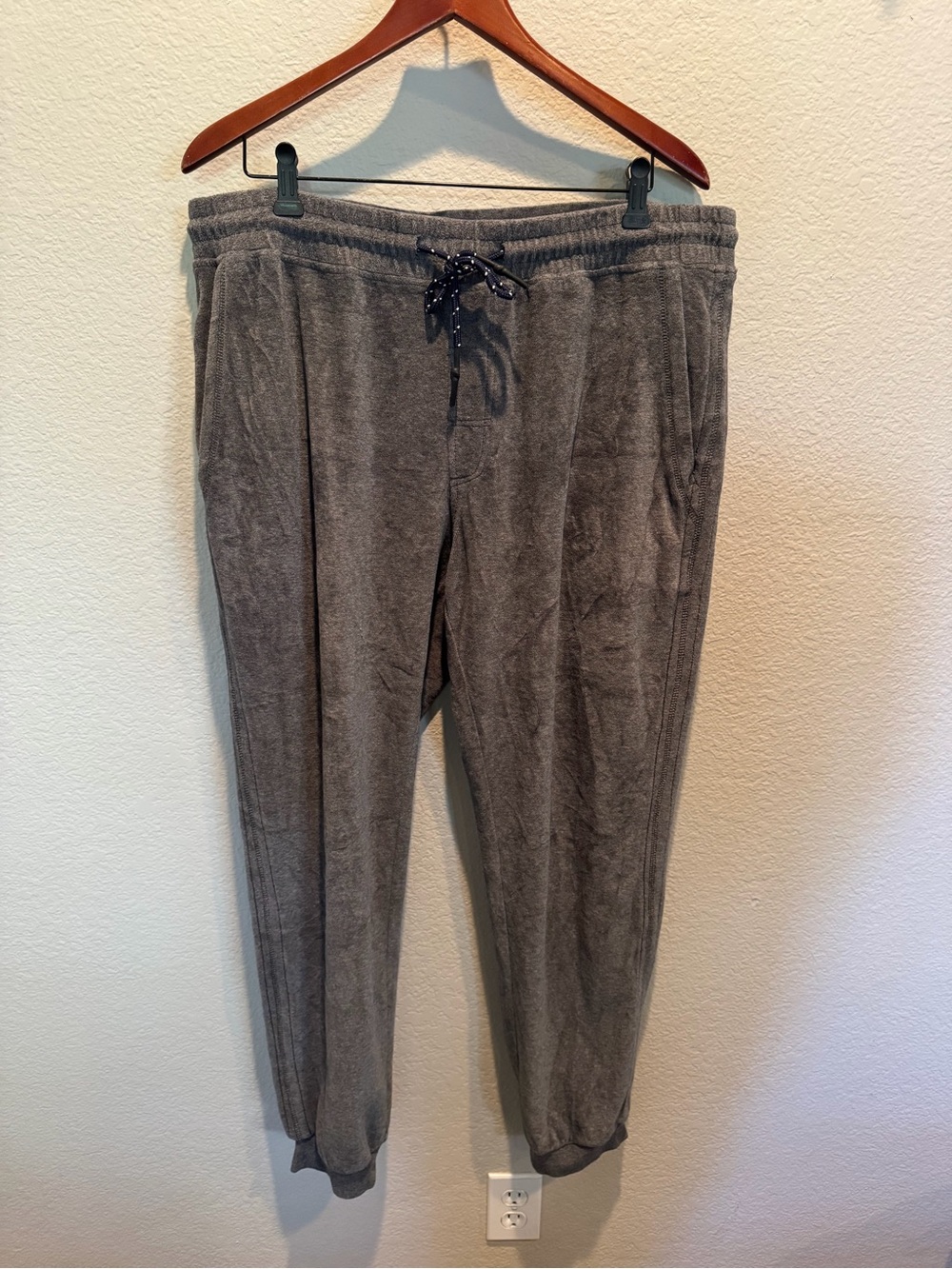 Surfside Supply Charcoal Plush Jogger Pants - Drawstring Waist